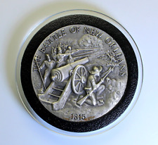 1+ OZ STERLING SILVER BATTLE OF NEW ORLEANS LONGINES 3D HIGH RELIEF COIN picture