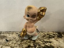 Vintage Freeman McFarlin Boxer Baby Figurine w Diapers & Pin picture