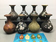 RARE VINTAGE CHINESE CLOISONNÉ WITH 8 VASES TO SHOW THE 8 STAGE PROCESS picture