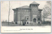 Mt Mount Gilead Ohio~High School~Built 1905~GM Coe Publisher~1907 B&W Postcard picture