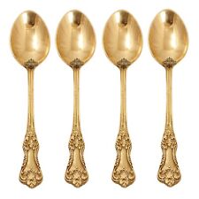 4 Pack Soup Spoons, Brass Spoon For Coffee Tea,Table Serving Cooking picture