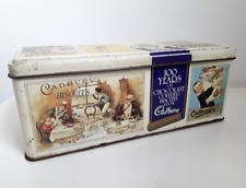 Vintage Cadburys collectable tin box 100 years of chocolate covered biscuits 80s picture