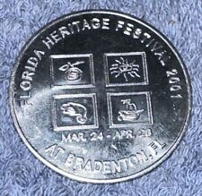 Vtg Florida Heritage Festival 2001 Bradenton Harold  Silver Colored Coin picture