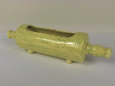 Vintage Yellow Green Rolling Pin Planter Footed Farmhouse picture