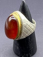 Rare Wonderfull Old Vintage Natural Carnelian Agate Central Asian Jewelries Ring picture