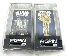FiGPiN Star Wars A New Hope R2-D2 #751 & C-3PO #752 Set of 2 Collectable Pins picture
