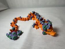 Articulating Mushroom Dragon 3D Printed Large 18.5 Inch Fidget Mandarin Orange picture