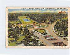 Postcard Entrance To Hermann Park, Showing Sam Houston Monument, Houston, Texas picture