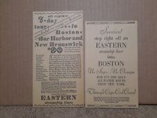 1928 Eastern Steamship Lines Newspaper 2 Ad Lot To Boston picture