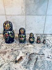 5pc Russian Nesting Doll Wooden Wood Hand Painted Matryoshka Woman Lady Girl Toy picture