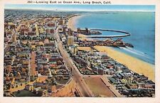 Long Beach CA California The Pike Nu-Pike Amusement Park 1930s Vtg Postcard A39 picture
