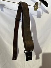 Swedish brown Leather Military Rifle Sling With Quick Detach Clip Mauser M96 M38 picture