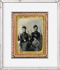 Photo: Two unidentified Soldiers with Spencer carbines, 1860 Sabers, Colt Army R picture