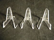 Easel Display Stand Lot of THREE Small Size Clear Acrylic picture