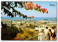 c1950's Family View from Terrace Buildings Houses in Haifa Israel Postcard picture