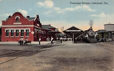 Lakeland FL Florida Train Station Depot Railway Railroad 1910s Vtg Postcard P8 picture