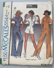 1970's Vintage  Sewing  Pattern McCall's 5544 Misses size 8 Jumpsuit UNCUT picture