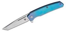 Ontario Knife Company Ti22 Ultrablue Folding Knife 3.03in Satin Tanto Blade Blue picture