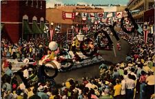 1962? MINNEAPOLIS MN, Colorful Floats in Aquatennial Parade, postcard jj180 picture