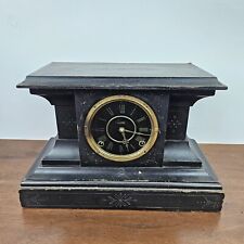 Antique Ingraham Black Mantle Clock.  For Parts Or Repair READ DESCRIPTION  picture