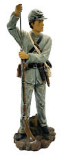Vintage Civil War Figurine Large Confederate Soldier Infantry Reloading Gun 21