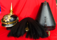 Pre-WW1 Saxon Officers Pickelhaube plus Yak Hair Trichter and carrying Case picture