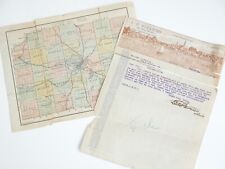 Vtg 1904 MADISON WIS Real Estate Broker L.E. STEVENS Letterhead Typed Letter Map picture