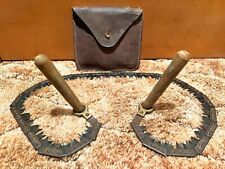 VINTAGE ANTIQUE WWI FRANCIS WOOD 44 COLLAPSABLE CHAIN SAW & POUCH picture
