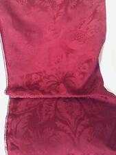 Antique 19th century or earlier French Red Silk Damask Fabric ~ Long Panel picture