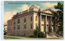c1947 Methodist Church Chapel Exterior View Building Fort Scott Kansas Postcard picture