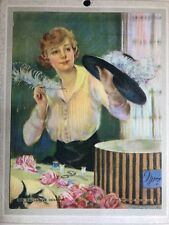 1921 Calendar Sign Pretty Lady Art Grand Rapids Michigan Flapper Girl Christy picture