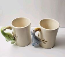 2 Fitz and Floyd Bird in Handpainted Collectible Japan Coffee Mugs picture