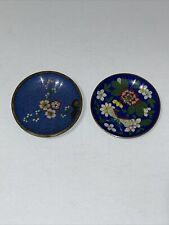 antique enameled cloisonné coasters dishes marked China picture