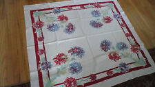 VTG COTTON TABLECLOTH CHRYSANTHEMUMS/ASTERS picture
