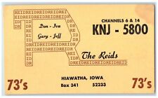 c1905 KNJ 5800 Ham Radio SQL The Reids Hiawatha Iowa IA Antique Postcard picture