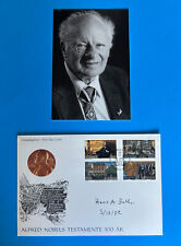 Hans Bethe (Nobel Prize Physics 1967 ) Hand Signed Sweden Nobel Prize FDC picture