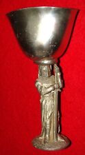 Vintage 1988 M. Gallo Pewter Drinking Cup w/ Knight Stem Medieval / Middle-Earth picture