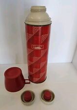 1963 VTG King-Seeley THERMOS Quart Icy-Hot VACUUM BOTTLE 2410 W/ Cup & Stoppers picture