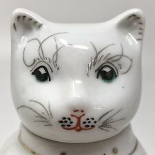 Vintage Cat Shaped Lidded Teapot White China Porcelain Mini Creamer 6