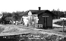 Railroad Train Station Depot Hazelhurst Wisconsin WI - 8x10 Reprint picture