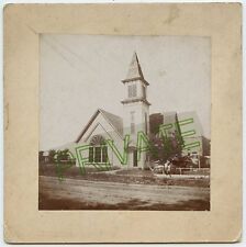 Antique Photo - Presbyterian Church - Madison, Nebraksa - Matted 5 1/4