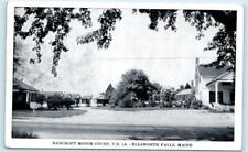 ELLSWORTH FALLS, Maine ME ~ Roadside BANCROFT MOTOR COURT Motel c1950s Postcard picture