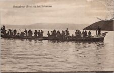 Battakboot Solo op het Tobameer Indonesia People Boat Medan Postcard H61 picture