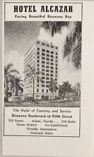 1948 Print Ad Hotel Alcazar Facing Biscayne Bay in Miami,Florida picture