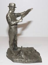 WONDERFUL 1978 FRANKLIN MINT PEWTER THE TOBACCO GROWER RON HINOTE SCULPTURE picture
