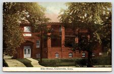 Centerville Iowa~Step Up To The Side Entrance of the Elks Home~Shade Trees c1910 picture