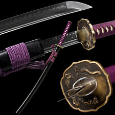 Handmade Clay Tempered T10 Steel Blade Real Hamon Japanese Sword Samurai Katana picture