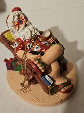 Resin Santa Relaxing In A Beach Chair Christmas Ornament picture