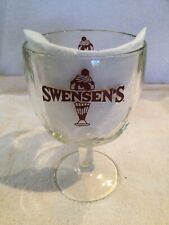 Vintage SWENSEN'S Ice Cream Sundae Souvenir Pedestal Dimple Glass Goblet picture