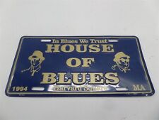 1994 House Of Blues In Blues We Trust License Plate - Harvard Square - 94A-0078 picture